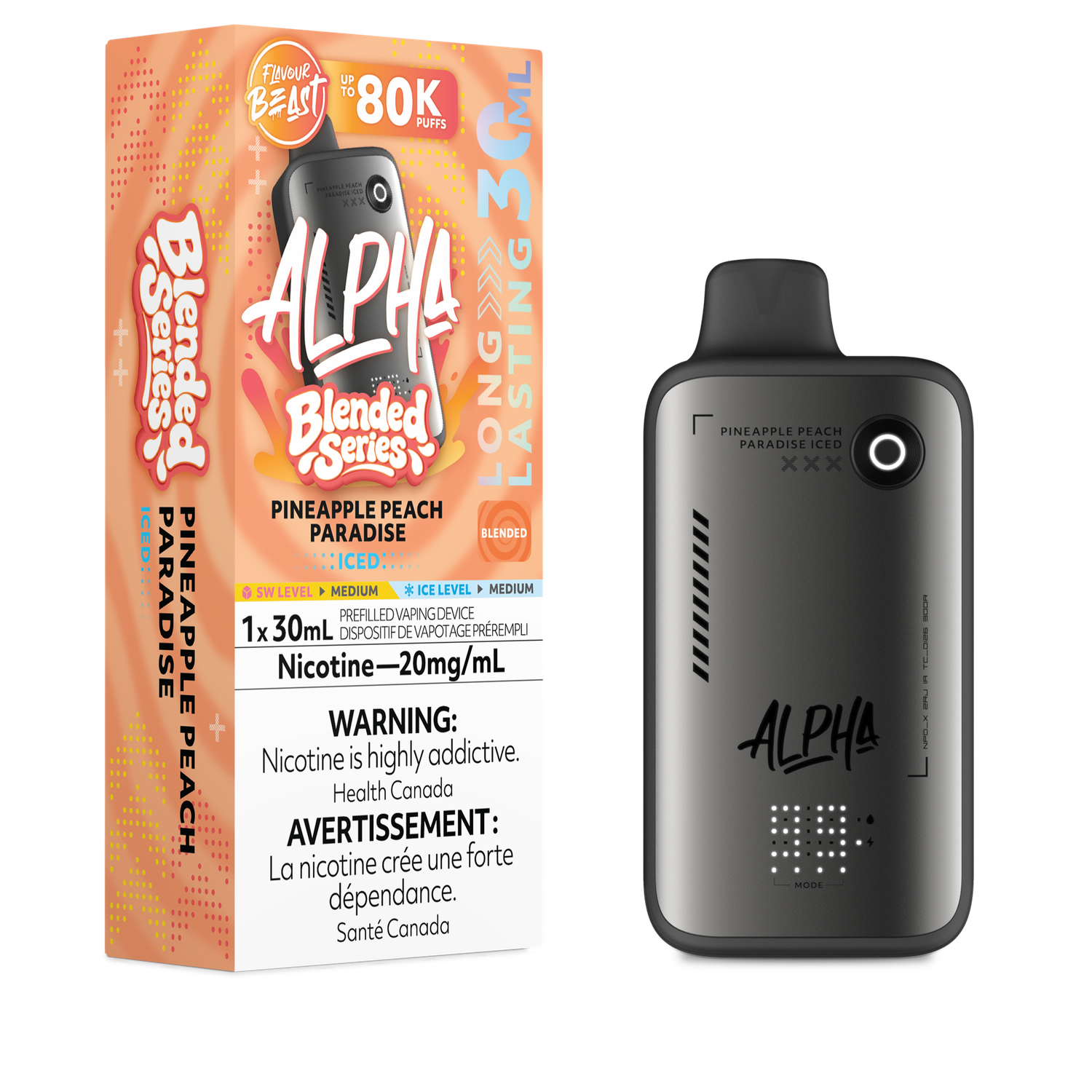Pineapple Peach Paradise Iced - Flavour Beast Alpha Disposable, Nicotine: 20mg