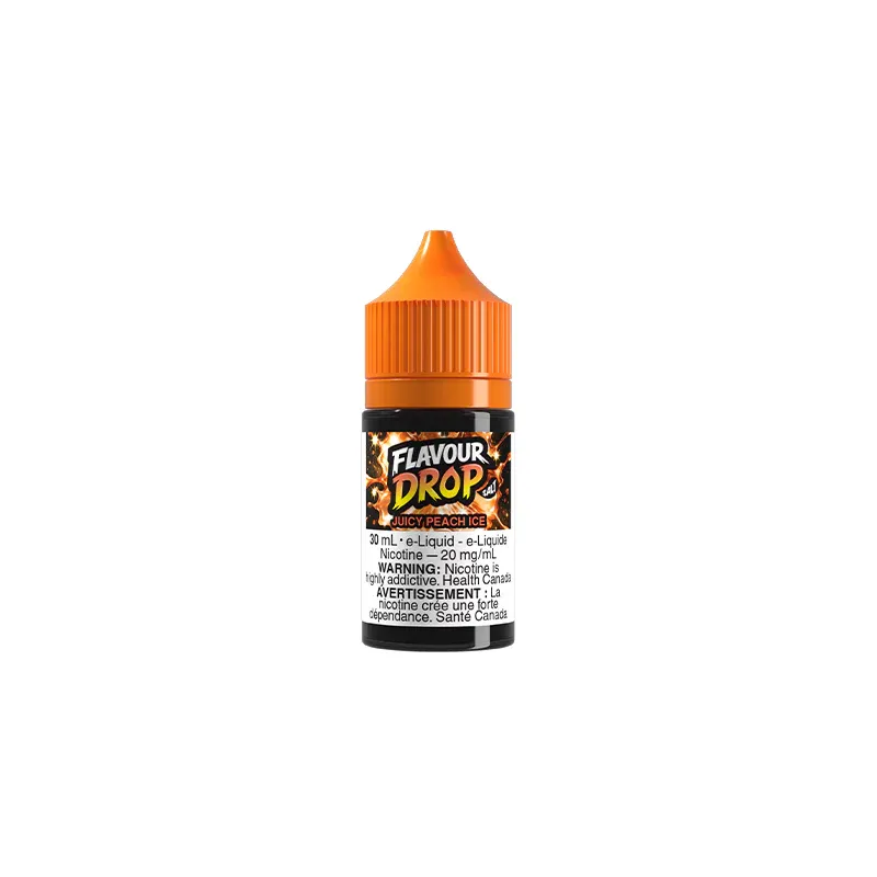 Juicy Peach Ice by Flavour Drop Salt, Nicotine: 20mg, Size: 30ml