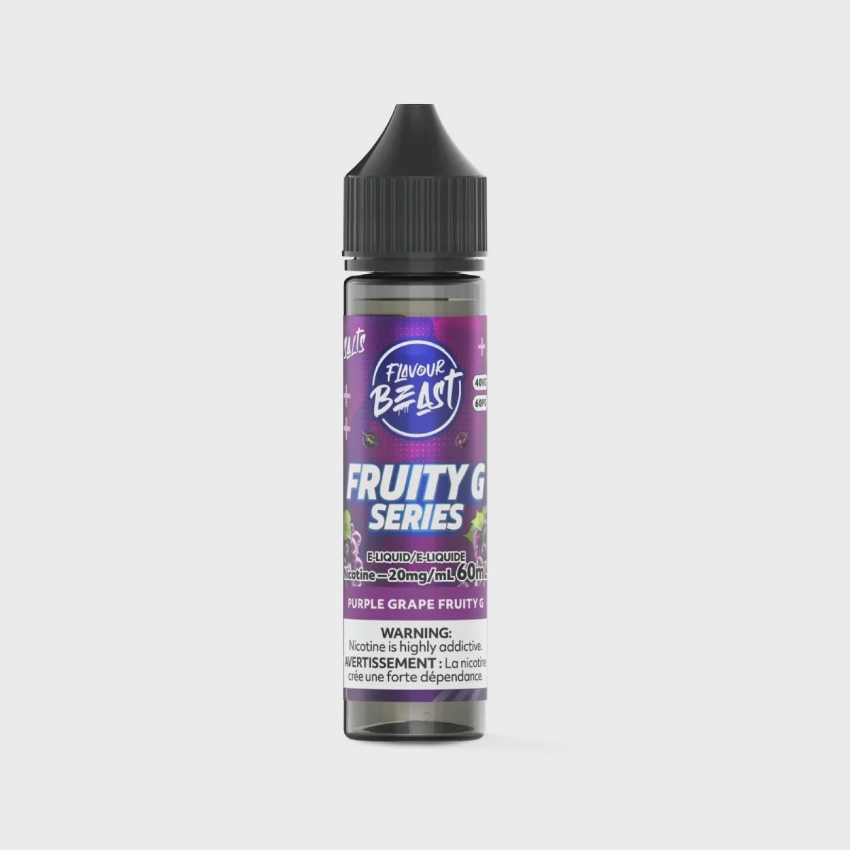 Purple Grape Fruity G - Flavour Beast Salt, Nicotine: 20mg, Size: 60ml
