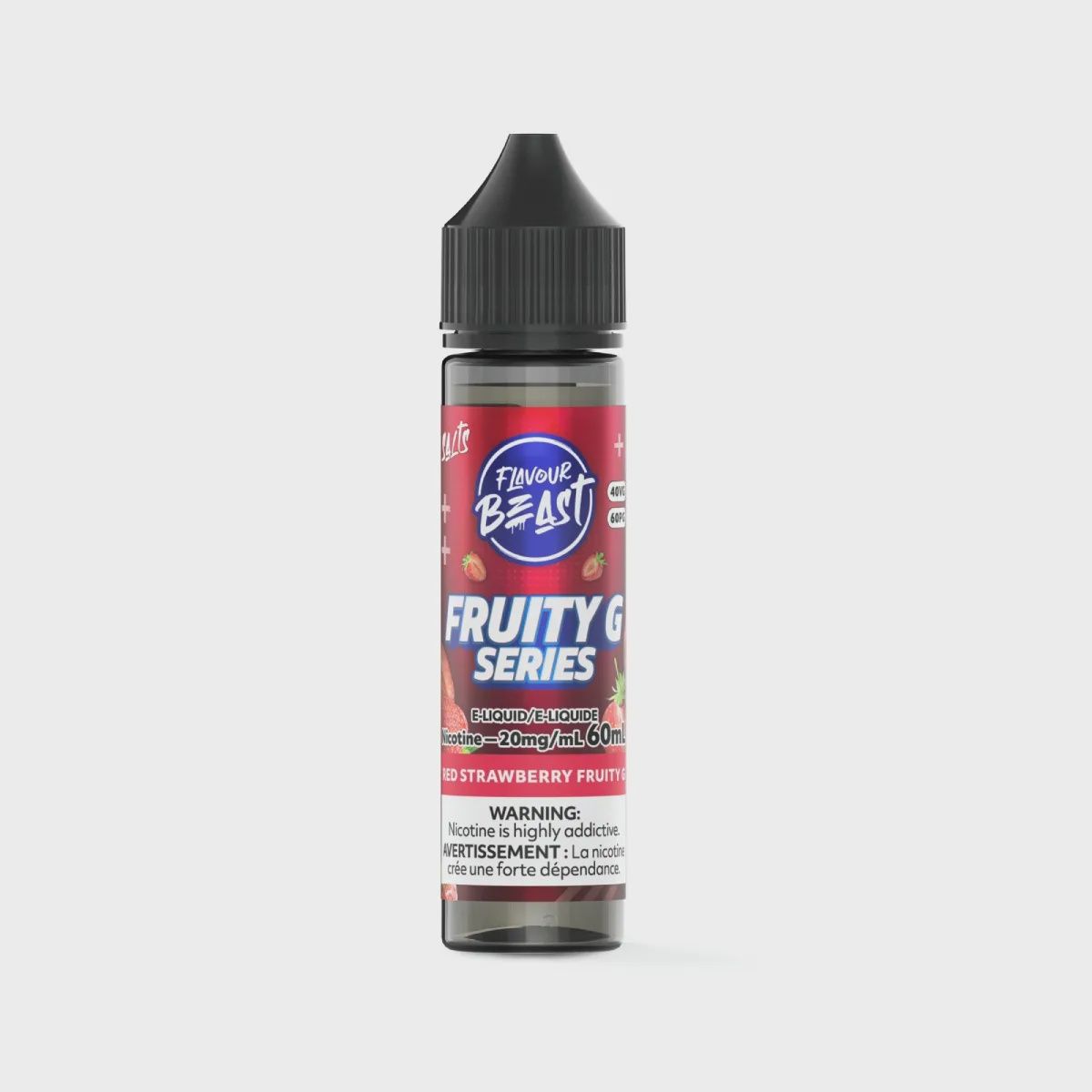 Red Strawberry Fruity G - Flavour Beast Salt, Nicotine: 20mg, Size: 60ml