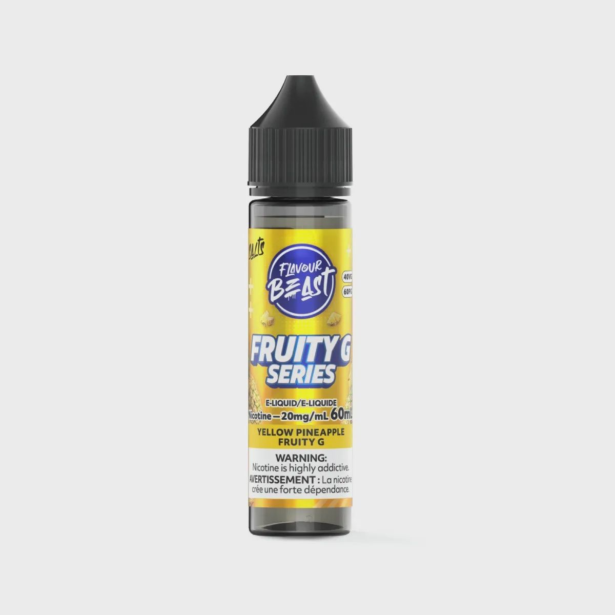 Yellow Pineapple Fruity G - Flavour Beast Salt, Nicotine: 20mg, Size: 60ml
