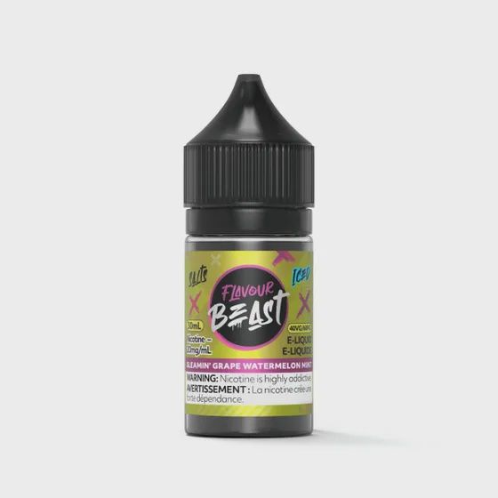 Gleamin' Grape Watermelon Mint Iced by Flavour Beast Salt, Nicotine: 20mg, Size: 30ml