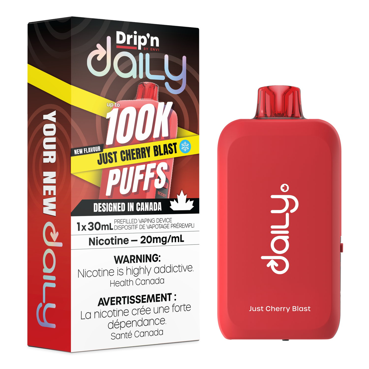 Just Cherry Blast - Drip'n Daily by Envi 30mL Disposable, Nicotine: 20mg