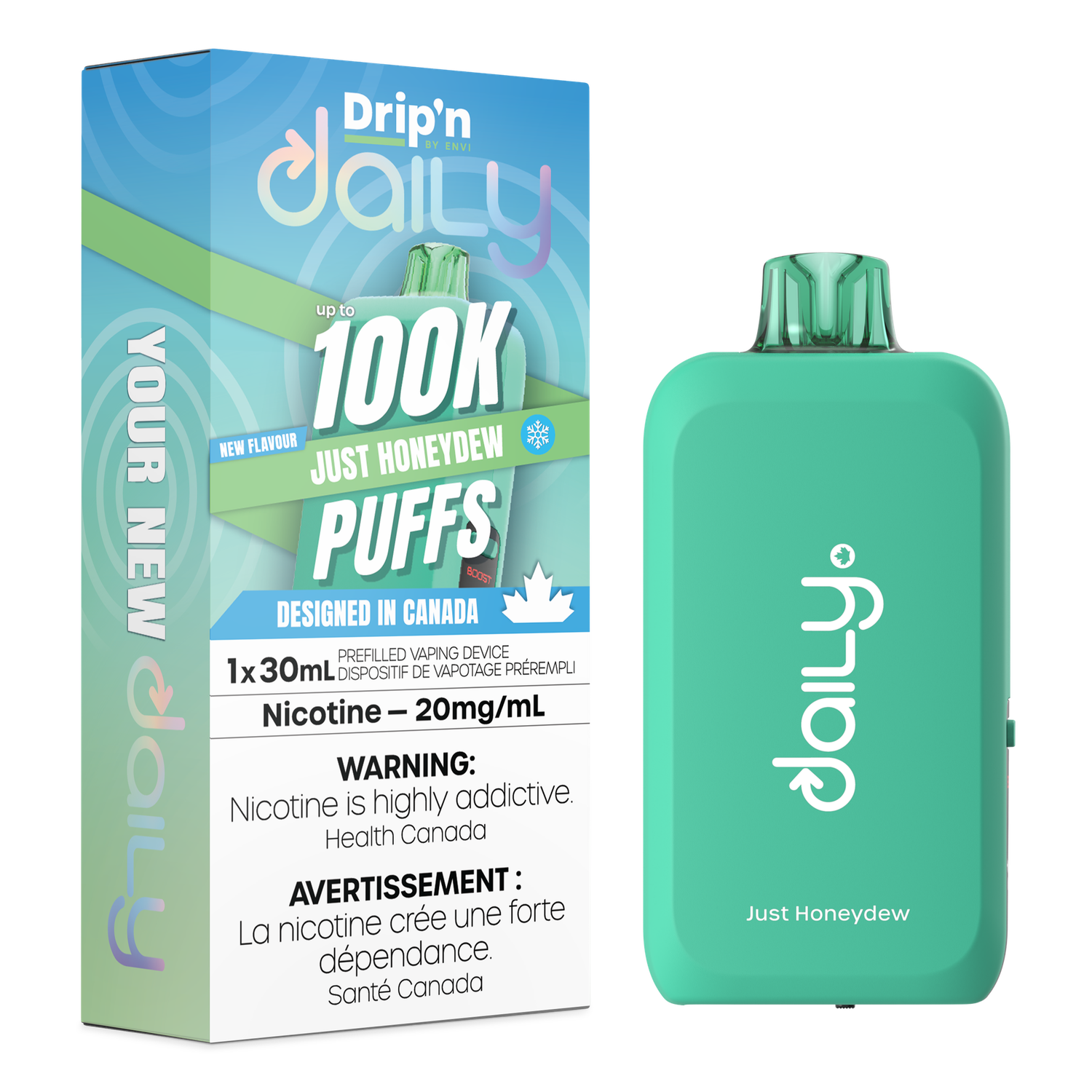 Just Honeydew - Drip'n Daily by Envi 30mL Disposable, Nicotine: 20mg