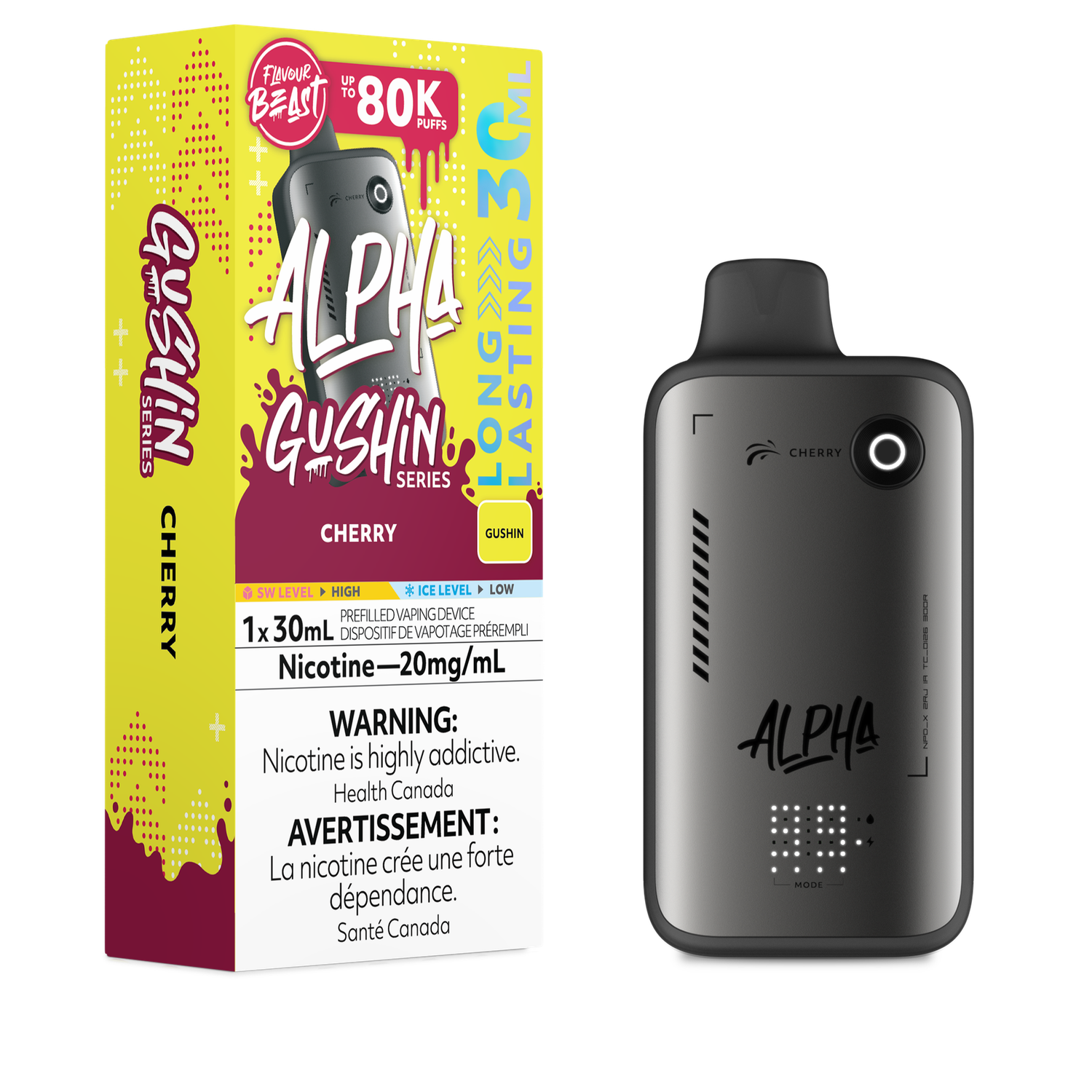 Gushin' Cherry - Flavour Beast Alpha Disposable, Nicotine: 20mg