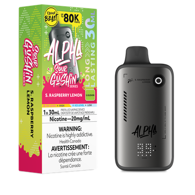 Sour Gushin' S. Raspberry Lemon - Flavour Beast Alpha Disposable