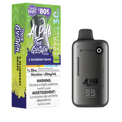 Sour Gushin' S. Blueberry Grape - Flavour Beast Alpha Disposable