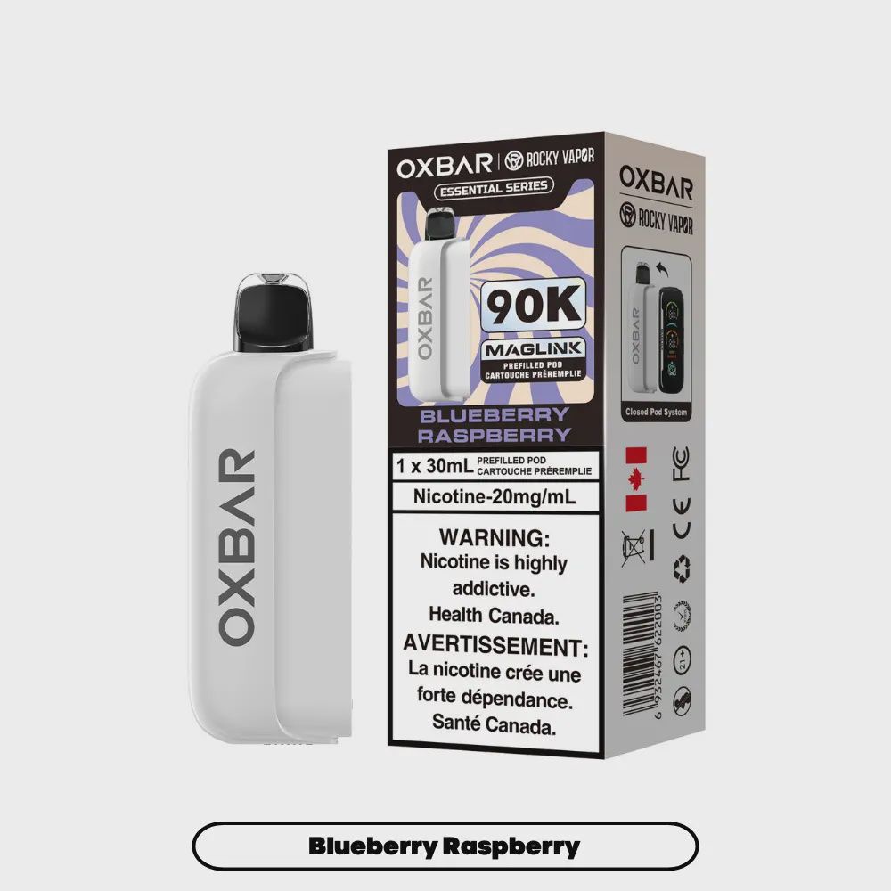 Blueberry Raspberry Oxbar Maglink Essential Series 90K Pods, Nicotine: 20mg