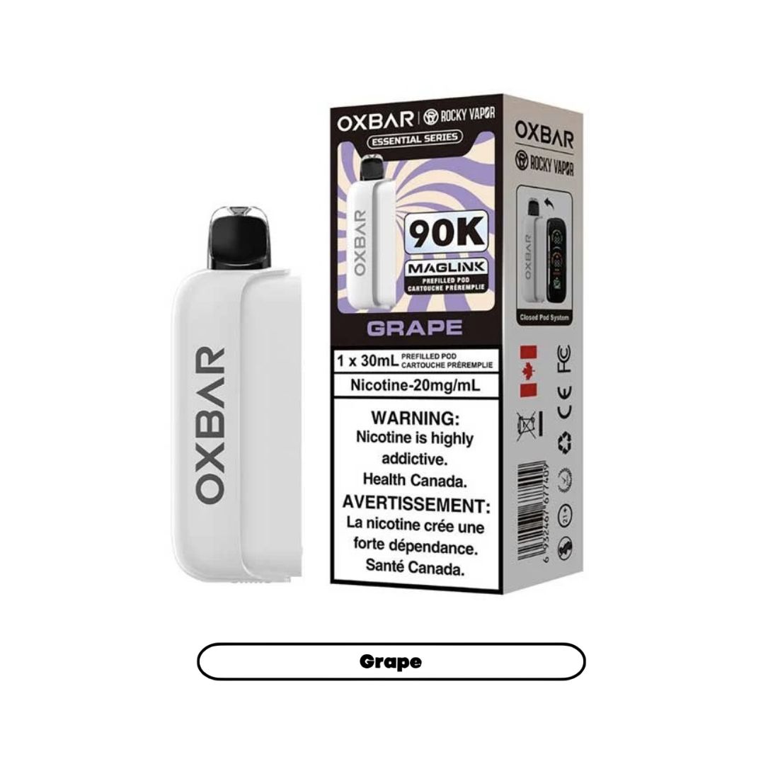 Grape Oxbar Maglink Essential Series 90K Pods, Nicotine: 20mg