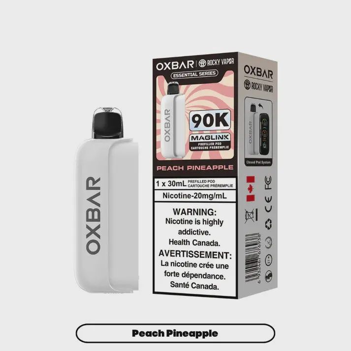 Peach Pineapple Oxbar Maglink Essential Series 90K Pods, Nicotine: 20mg