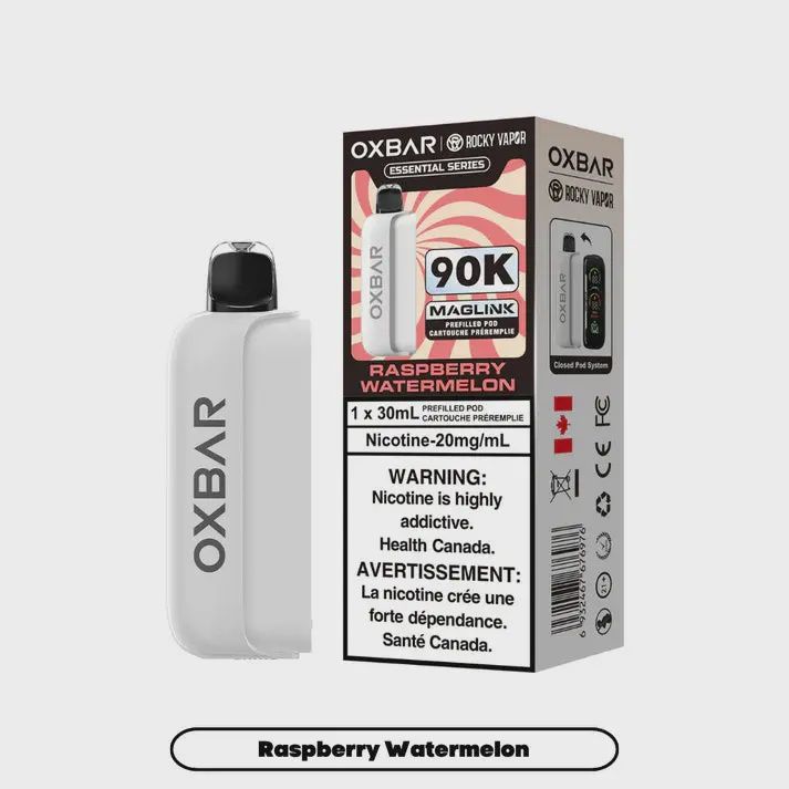 Raspberry Watermelon Oxbar Maglink Essential Series 90K Pods, Nicotine: 20mg