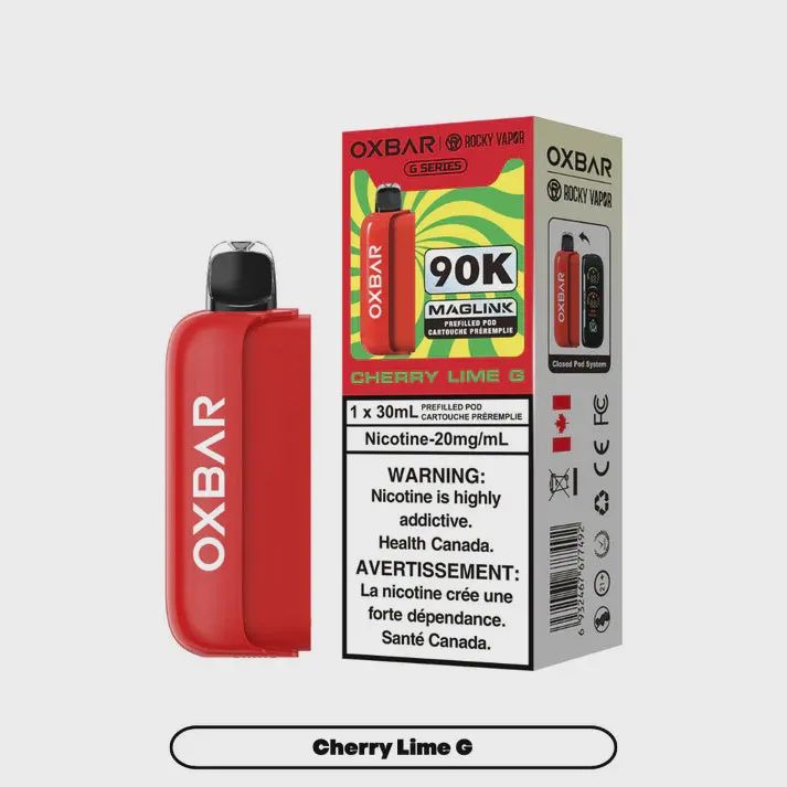 Cherry Lime G Oxbar Maglink G Series 90K Pods, Nicotine: 20mg