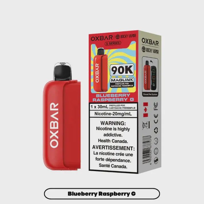 Blueberry Raspberry G Oxbar Maglink G Series 90K Pods, Nicotine: 20mg