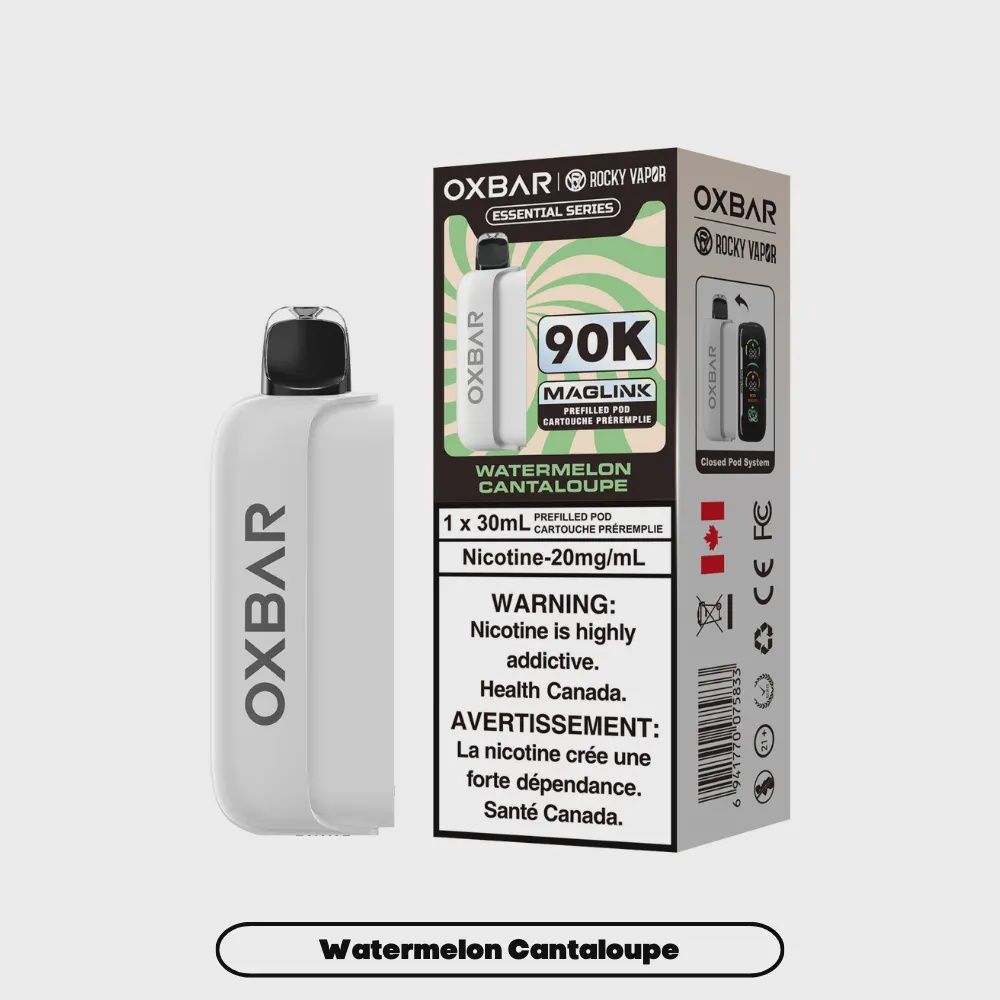 Watermelon Cantaloupe Oxbar Maglink Essential Series 90K Pods, Nicotine: 20mg