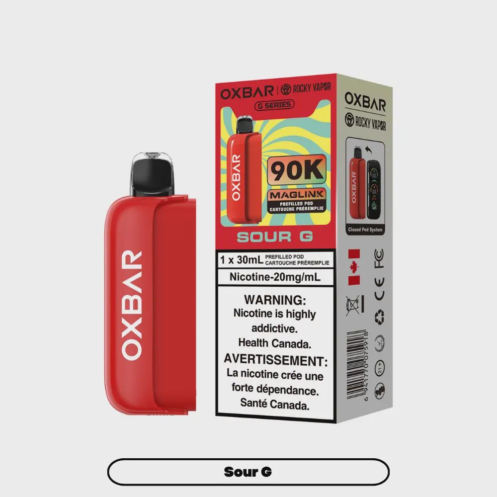 Sour G Oxbar Maglink G Series 90K Pods, Nicotine: 20mg