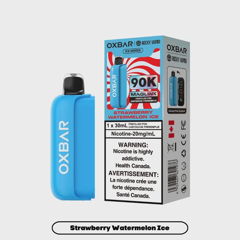 Strawberry Watermelon Ice Oxbar Maglink Ice Series 90K Pods, Nicotine: 20mg
