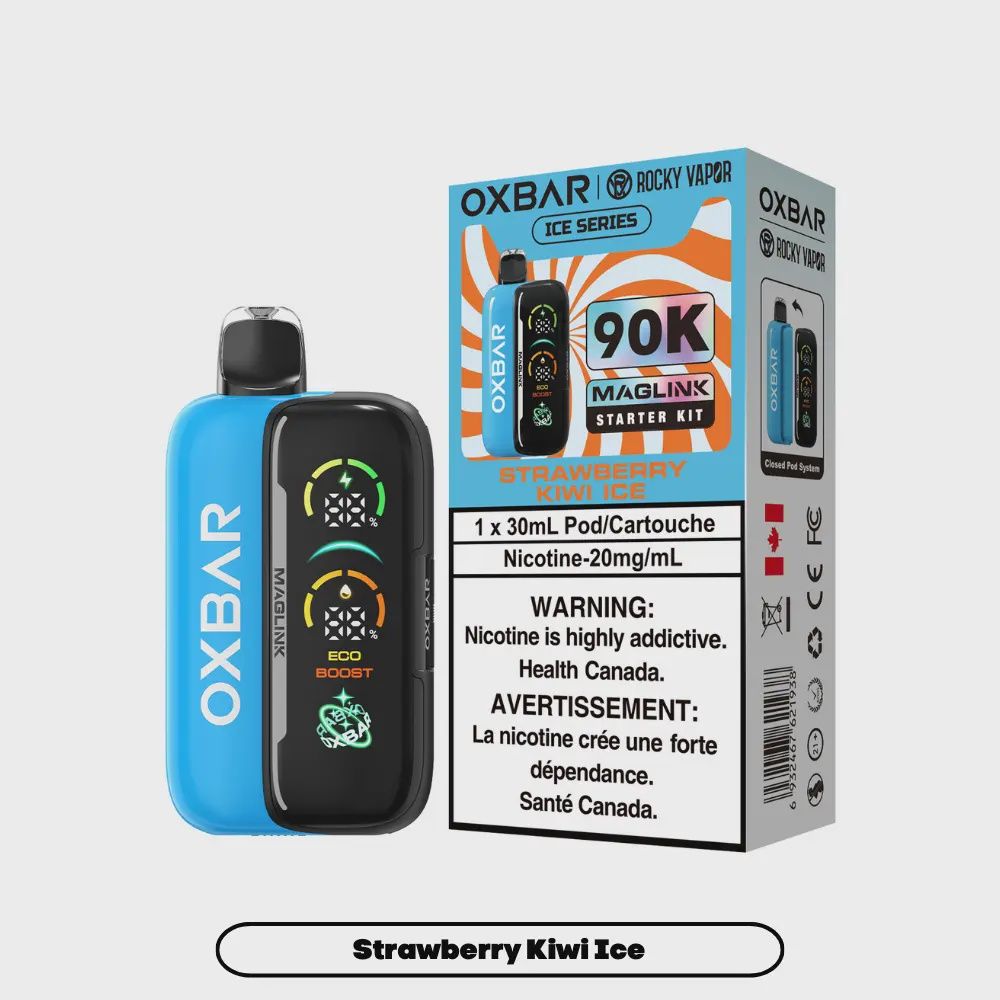 Strawberry Kiwi Ice Oxbar Maglink 90K Starter Kit, Nicotine: 20mg