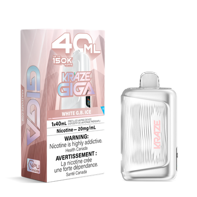 White G.B. Ice - Kraze Giga Disposable