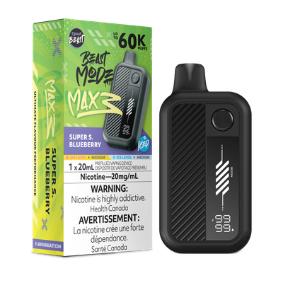 Super S. Blueberry Iced - Flavour Beast Beast Mode Max 3 Disposable
