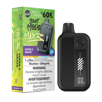 Super S. Grape Iced - Flavour Beast Beast Mode Max 3 Disposable