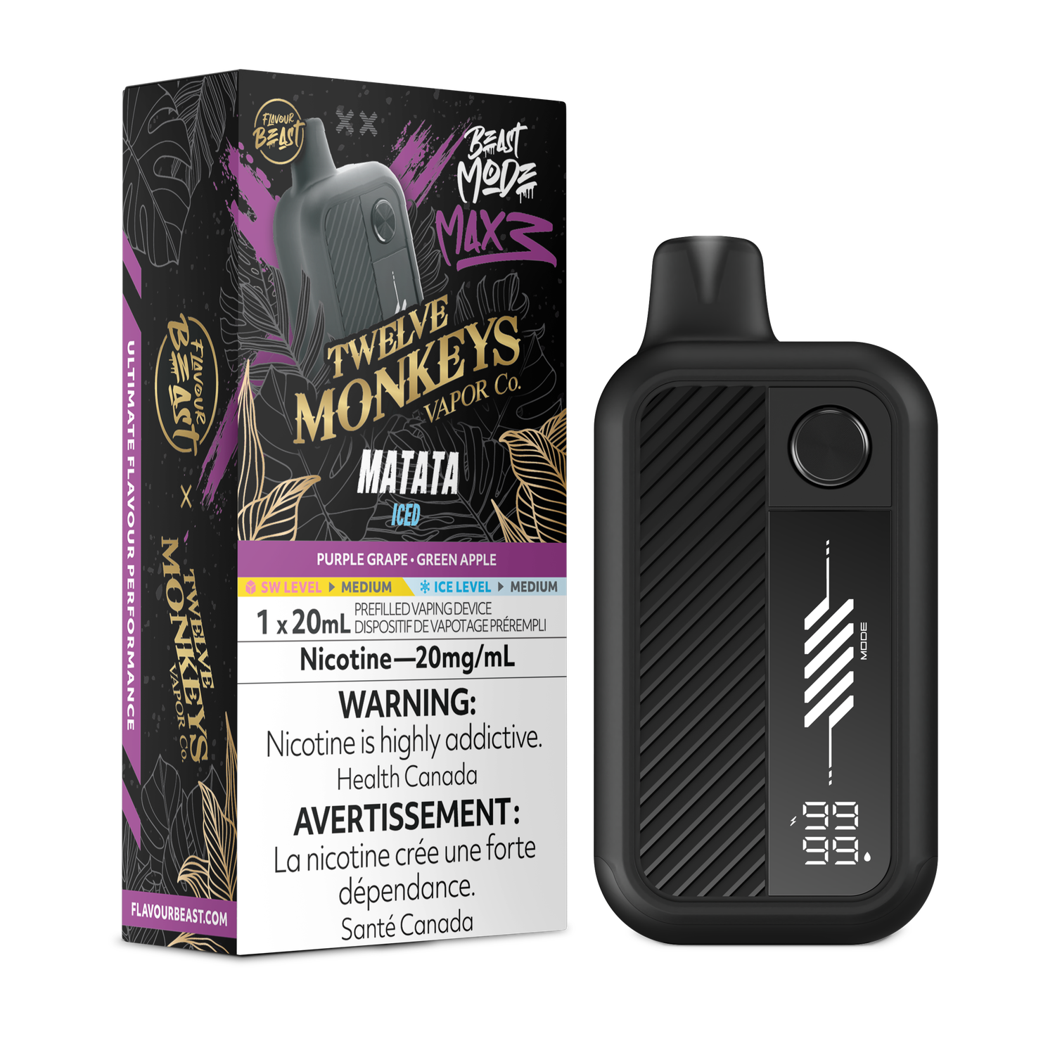 Matata Iced - Flavour Beast Beast Mode Max 3 Disposable, Nicotine: 20mg