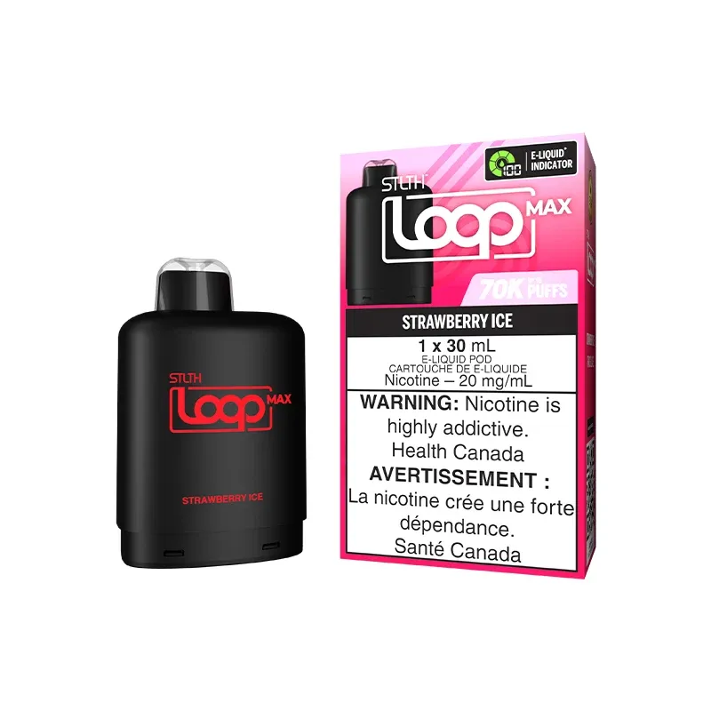 Strawberry Ice  STLTH LOOP MAX Pod, Nicotine: 20mg