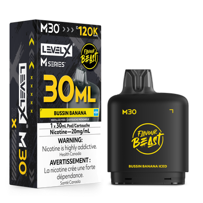 Bussin' Banana Iced Flavour Beast Level X M30 Series Pod