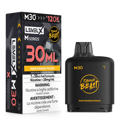Mad Mango Peach Flavour Beast Level X M30 Series Pod