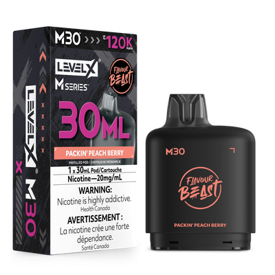 Packin' Peach Berry Flavour Beast Level X M30 Series Pod