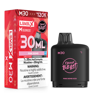 Pink Bomb Iced Flavour Beast Level X M30 Series Pod