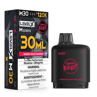 Ragin' Razz Mango Iced Flavour Beast Level X M30 Series Pod