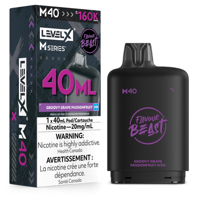 Groovy Grape Passionfruit Iced Flavour Beast Level X M40 Series Pod