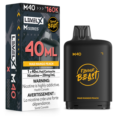 Mad Mango Peach Flavour Beast Level X M40 Series Pod