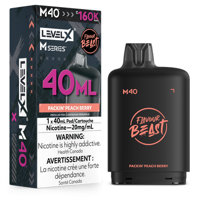 Packin' Peach Berry Flavour Beast Level X M40 Series Pod