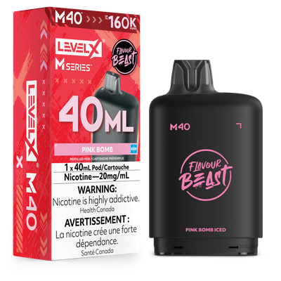 Pink Bomb Iced Flavour Beast Level X M40 Series Pod