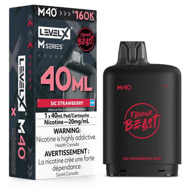 Sic Strawberry Iced Flavour Beast Level X M40 Series Pod