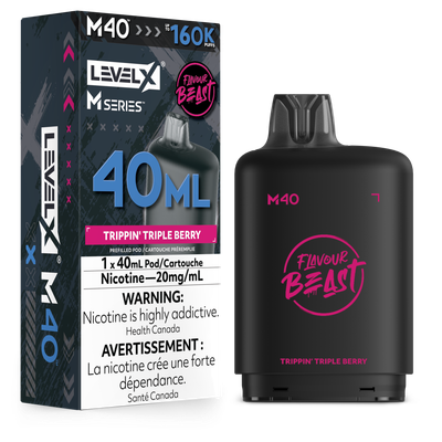 Trippin' Triple Berry Flavour Beast Level X M40 Series Pod