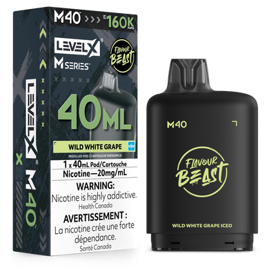 Wild White Grape Iced Flavour Beast Level X M40 Series Pod