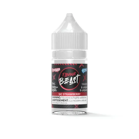 Sic Strawberry Iced by Flavour Beast Freebase, Nicotine: 3mg, Size: 30ml
