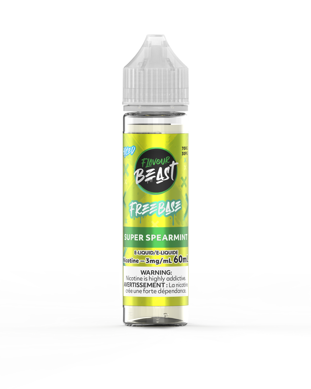 Super Spearmint Iced - Flavour Beast Freebase, Nicotine: 3mg, Size: 60ml