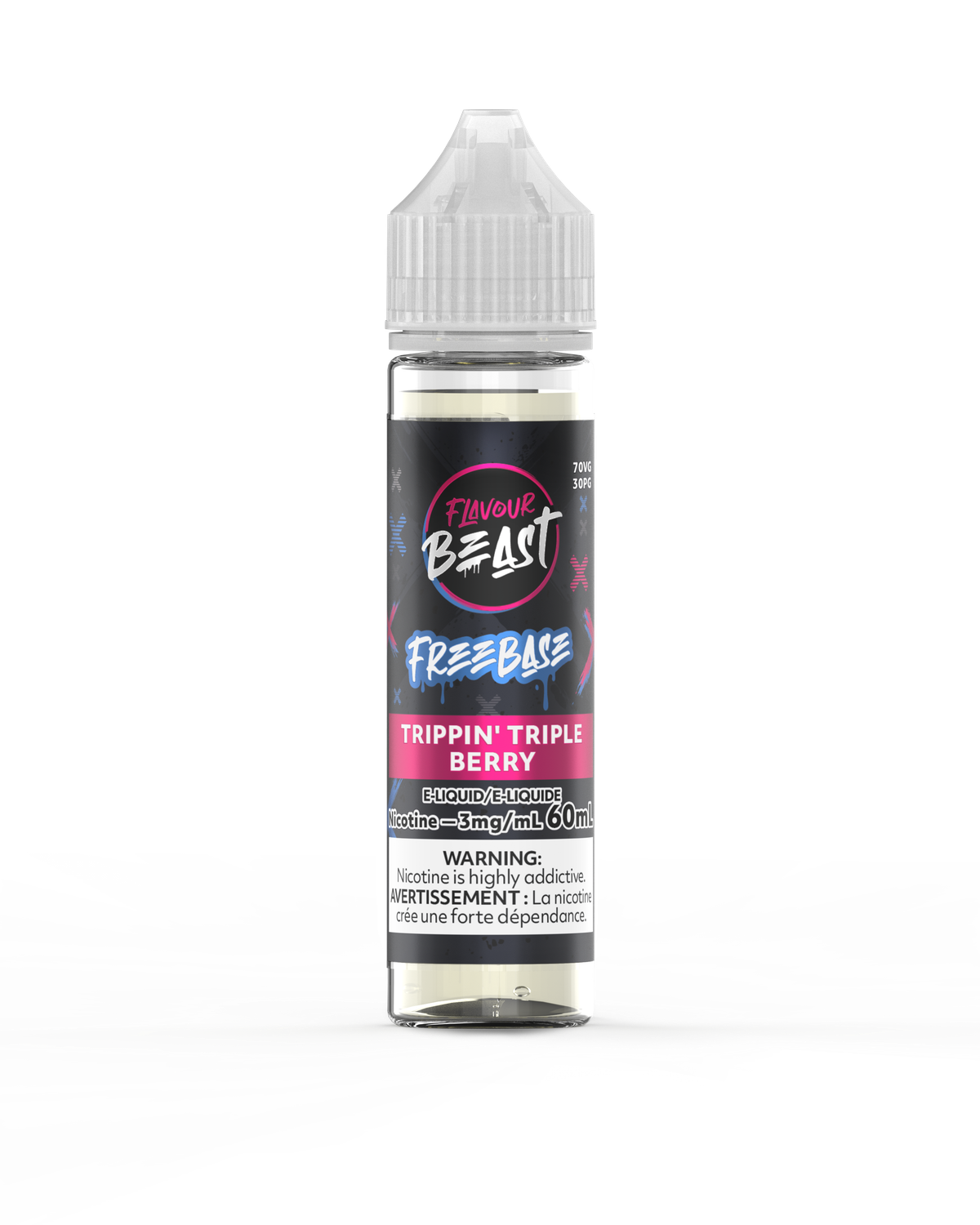 Trippin' Triple Berry - Flavour Beast Freebase, Nicotine: 3mg, Size: 60ml