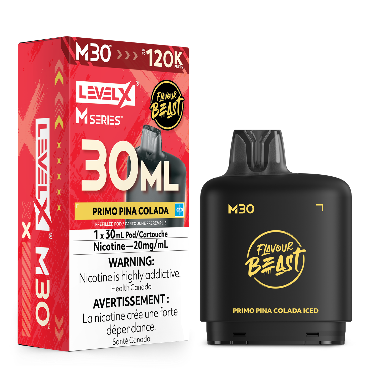 Primo Pina Colada Iced Flavour Beast Level X M30 Series Pod, Nicotine: 20mg