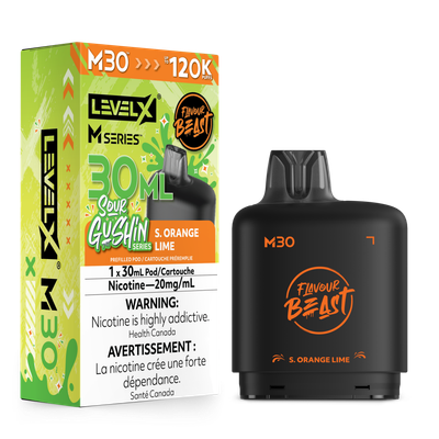 Sour Gushin' S. Orange Lime Flavour Beast Level X M30 Series Pod