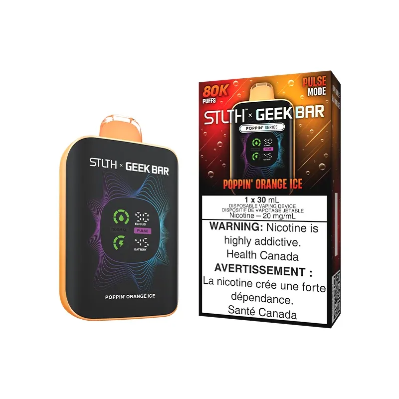 Poppin' Orange Ice - STLTH x GEEK BAR 80K Disposable, Nicotine: 20mg