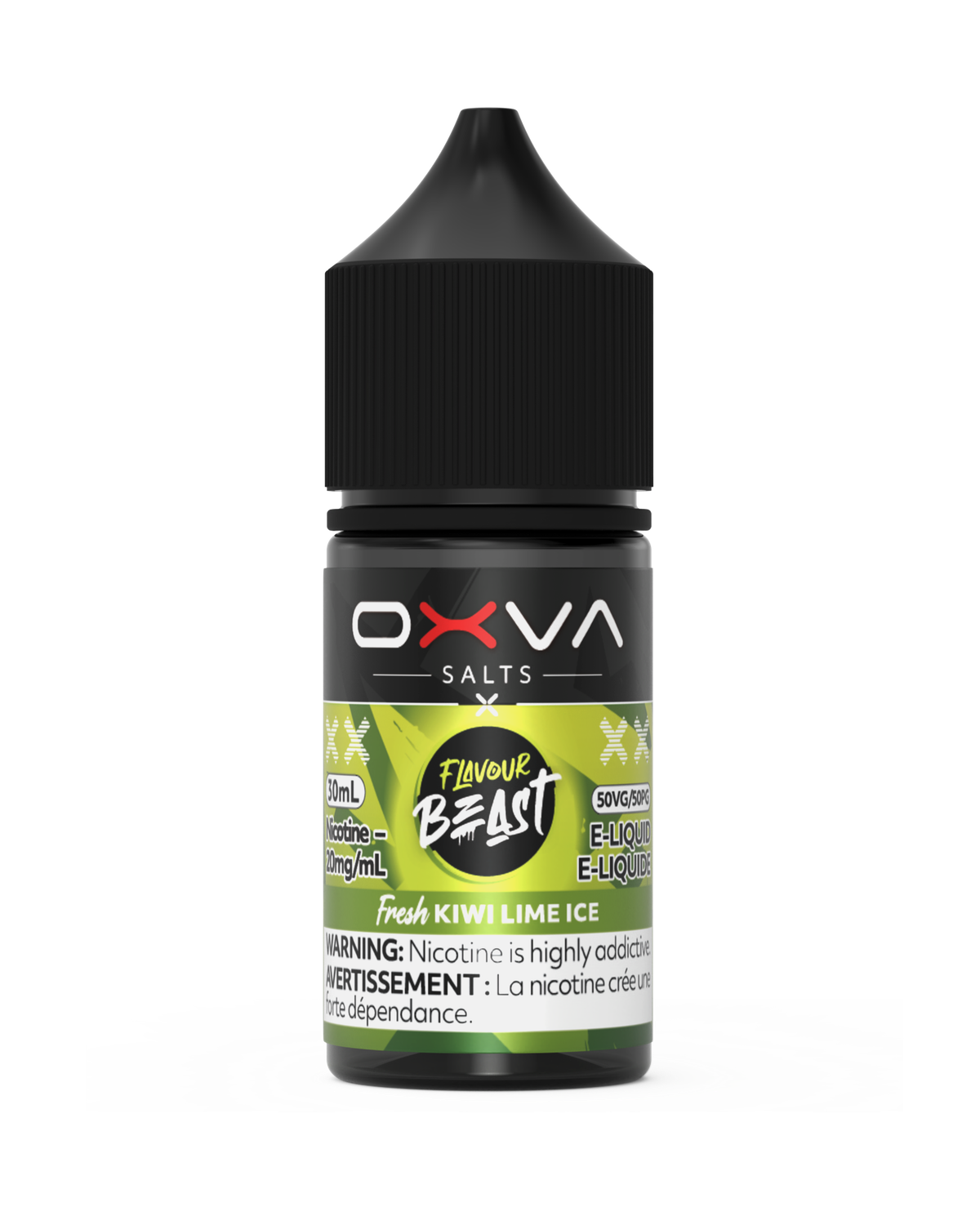 Fresh Kiwi Lime Ice by Flavour Beast x OXVA, Nicotine: 20mg, Size: 30ml