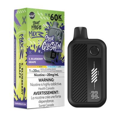 Sour Gushin' S. Blueberry Grape - Flavour Beast Beast Mode Max 3 Disposable