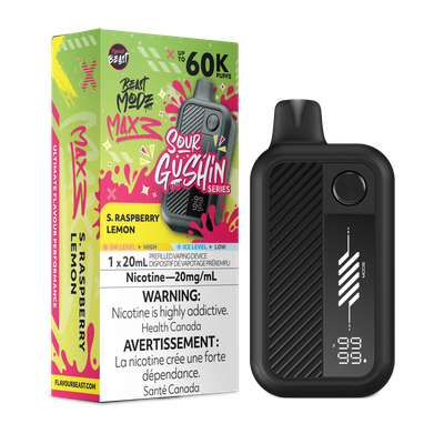 Sour Gushin' S. Raspberry Lemon - Flavour Beast Beast Mode Max 3 Disposable