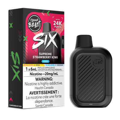 Supreme Strawberry Kiwi Iced - Flavour Beast SIX Disposable