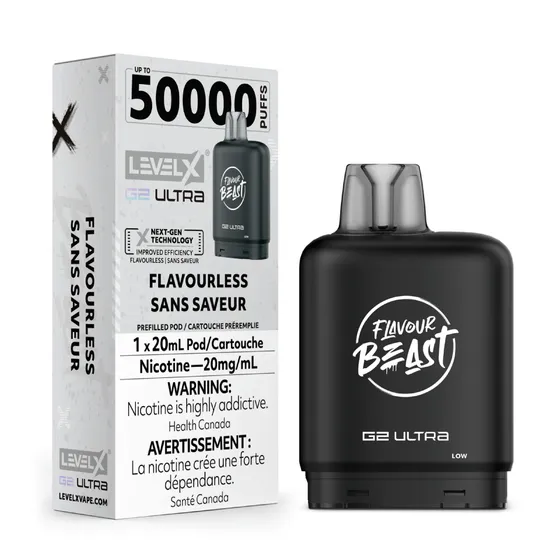 Flavourless Flavour Beast Level X G2 Ultra Pod, Nicotine: 20mg
