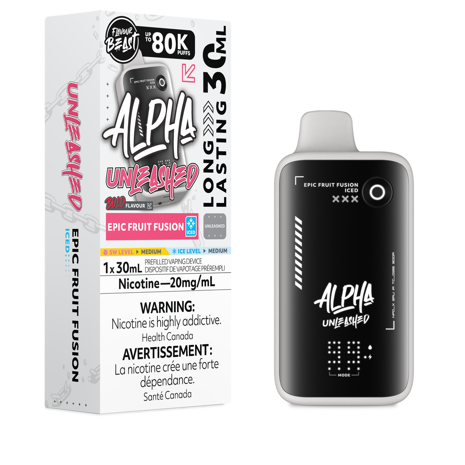 Epic Fruit Fusion Iced - Flavour Beast Alpha Unleashed Disposable, Nicotine: 20mg